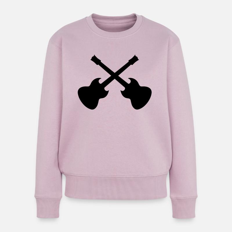 guitares - Pull Premium bio Femme - rose poudré