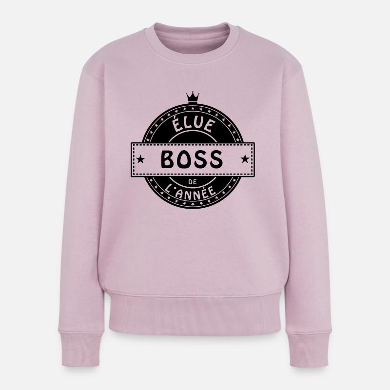 elue boss chef patronne - Pull Premium bio Femme - rose poudré