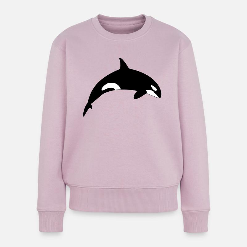 Schwertwal Orca Killerwal - Frauen Premium Bio Pullover - Altrosa