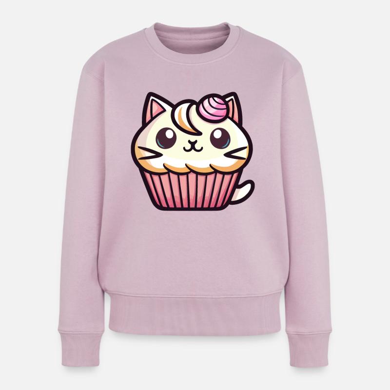 Muffinkatze - Frauen Premium Bio Pullover - Altrosa