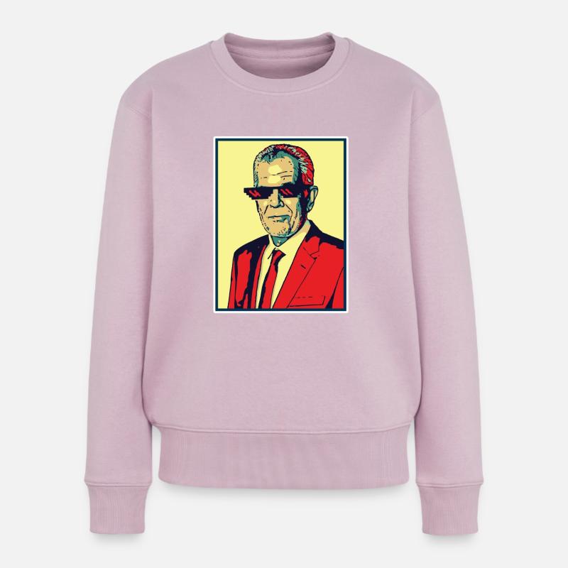 VDB ICON VAN DER BELLEN - Frauen Premium Bio Pullover - Altrosa