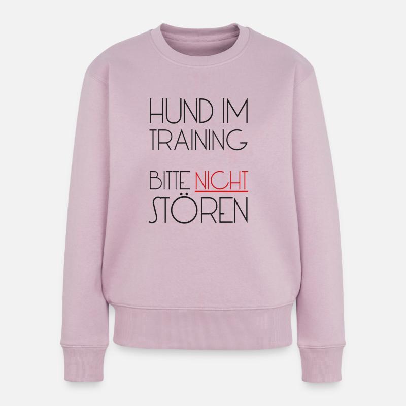 Training Hund - Frauen Premium Bio Pullover - Altrosa