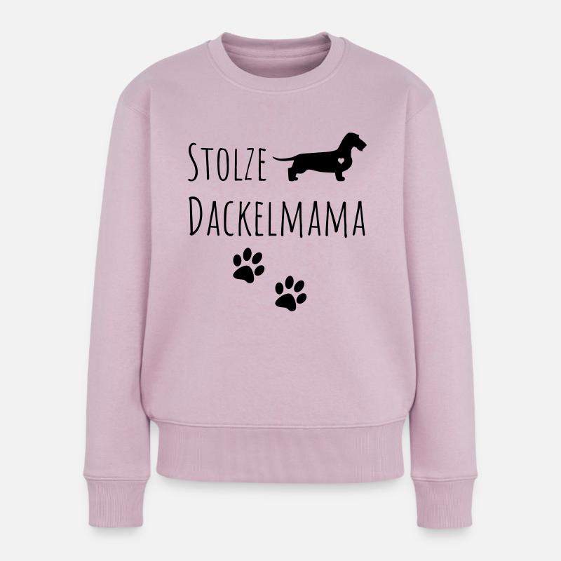Stolze Dackelmama - Frauen Premium Bio Pullover - Altrosa