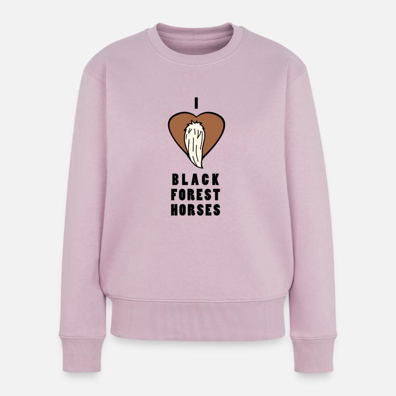 BLACK FOREST HORSE 2 - Frauen Premium Bio Pullover - Altrosa