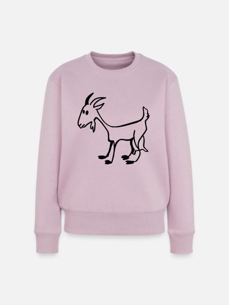 Ziegen Kitz - Frauen Premium Bio Pullover - Altrosa