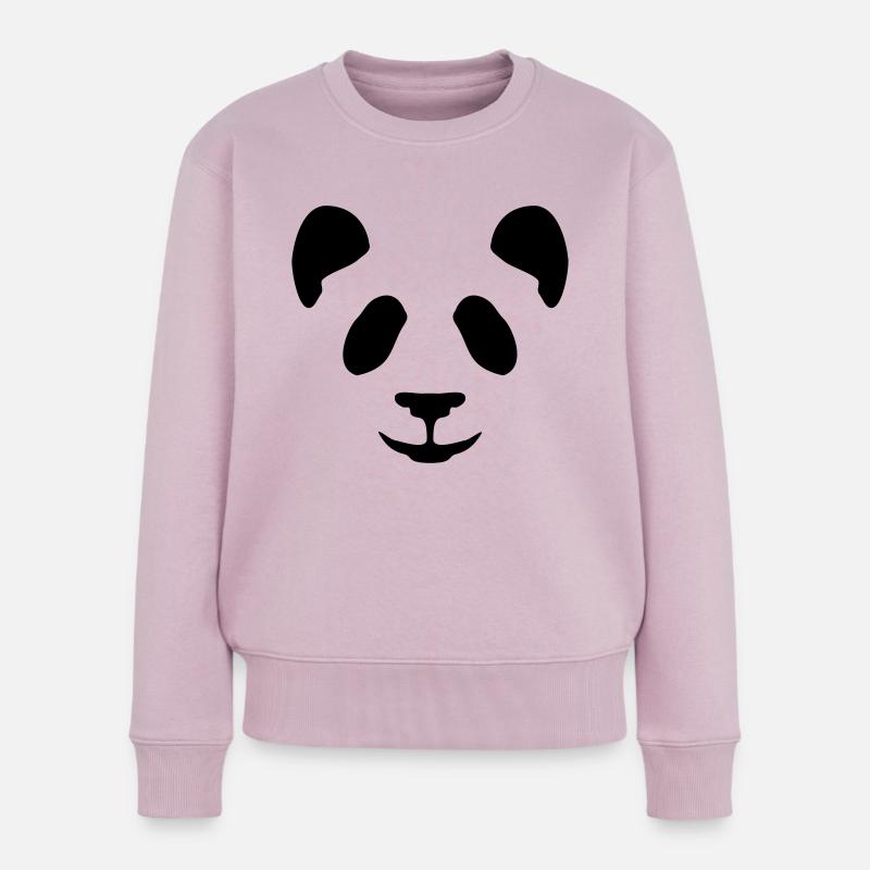 Panda Face - Frauen Premium Bio Pullover - Altrosa