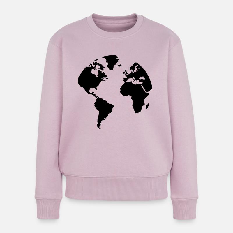 Earth - Erde - Frauen Premium Bio Pullover - Altrosa