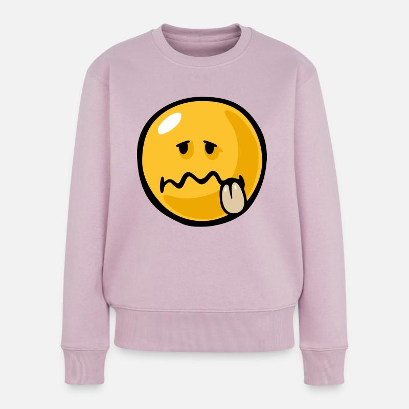 Smiley ill - Frauen Premium Bio Pullover - Altrosa