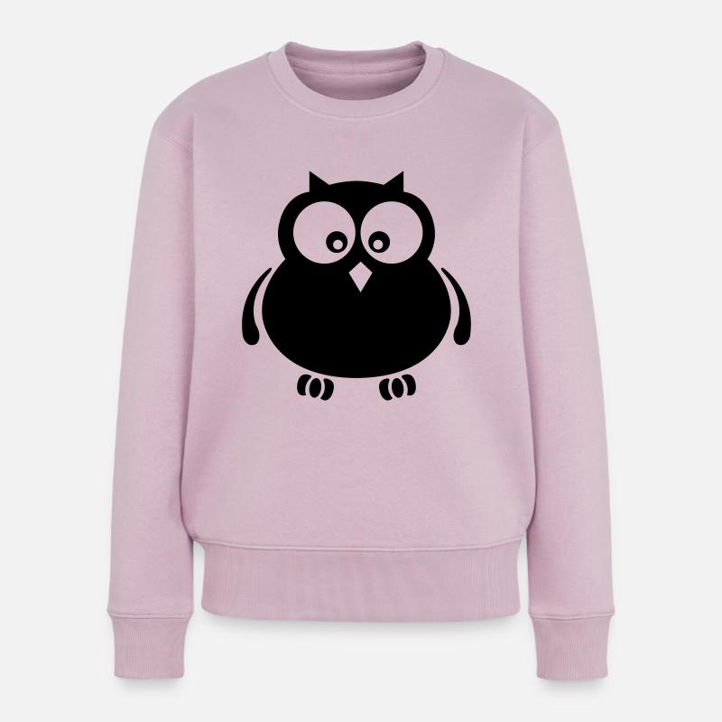 eule - Frauen Premium Bio Pullover - Altrosa