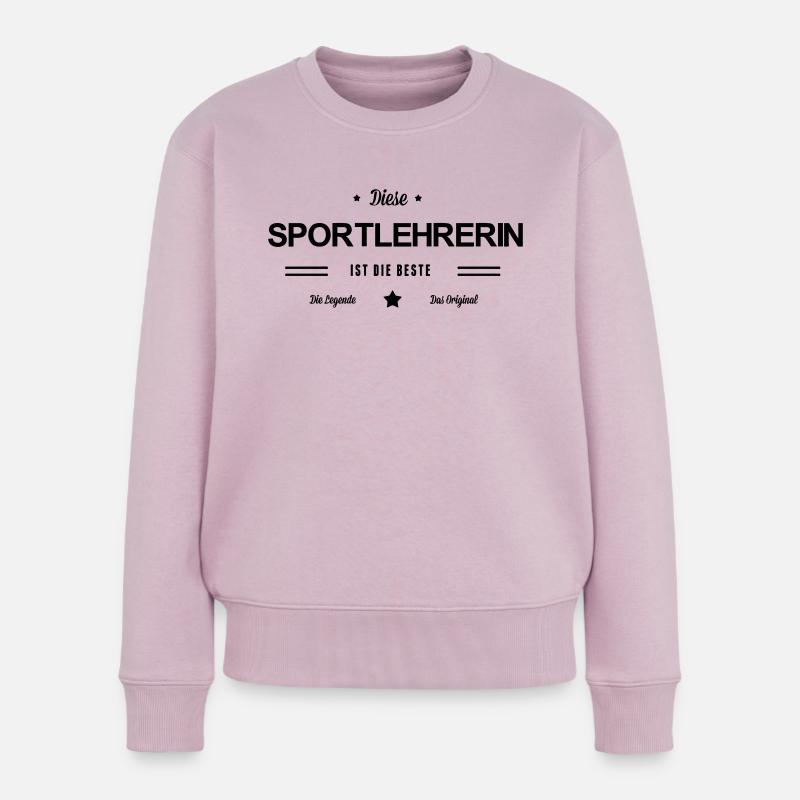 Beste Sportlehrerin - Frauen Premium Bio Pullover - Altrosa