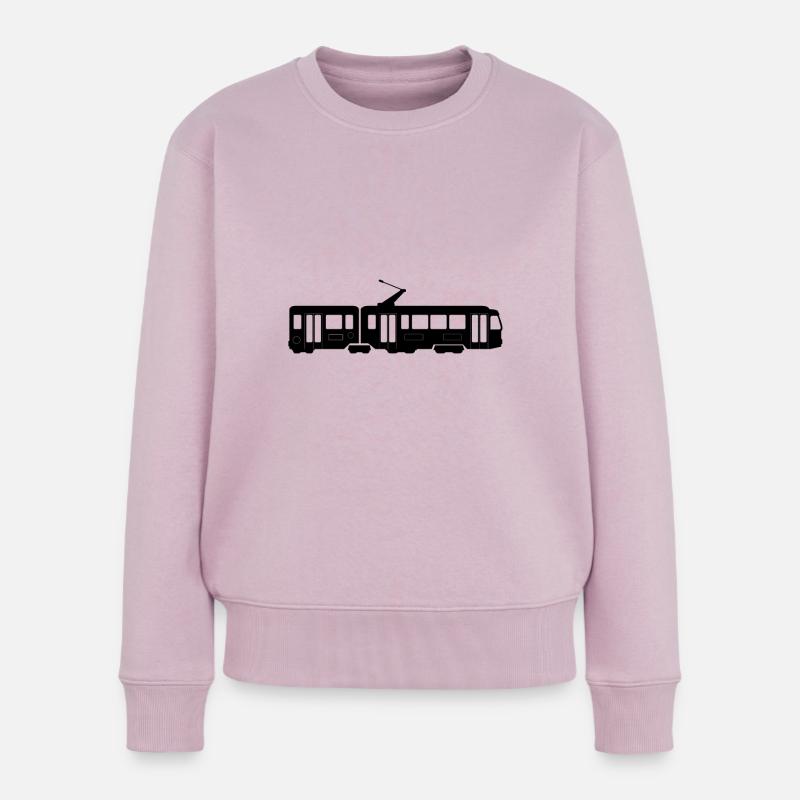 Straßenbahn - Frauen Premium Bio Pullover - Altrosa