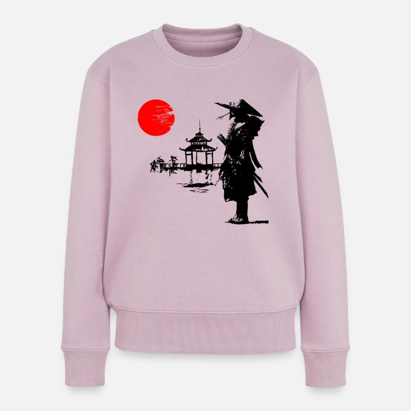 samurai 6 - Frauen Premium Bio Pullover - Altrosa