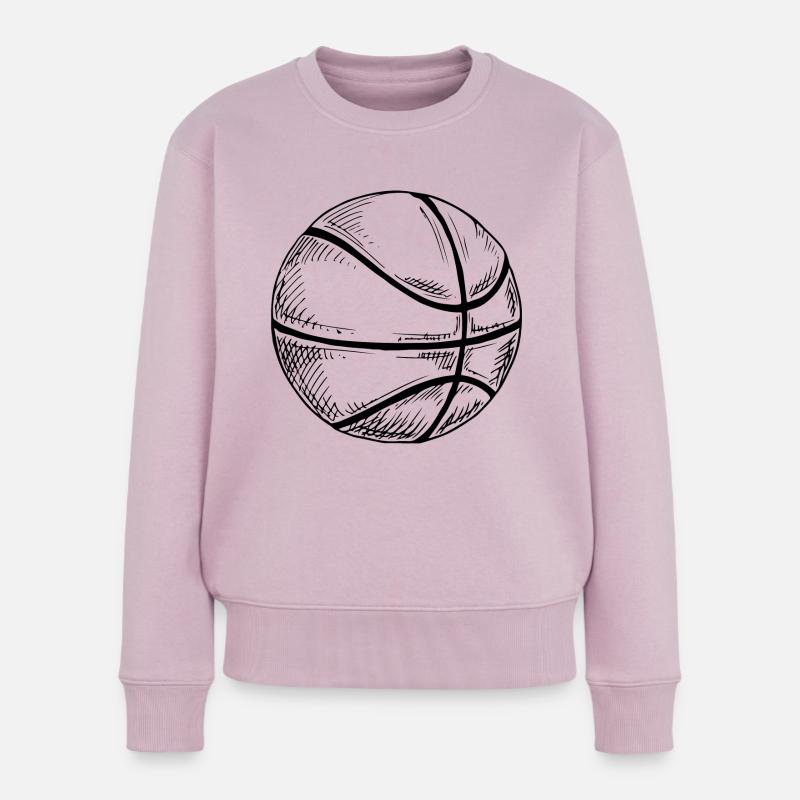 Basketball - Pull Premium bio Femme - rose poudré