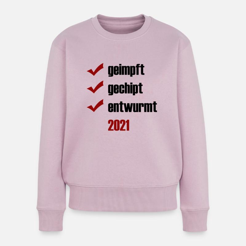 geimpft gechipt entwurmt - Frauen Premium Bio Pullover - Altrosa