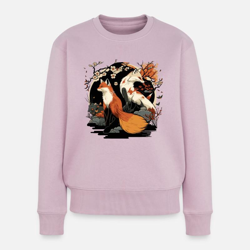 FOX 8 - Frauen Premium Bio Pullover - Altrosa