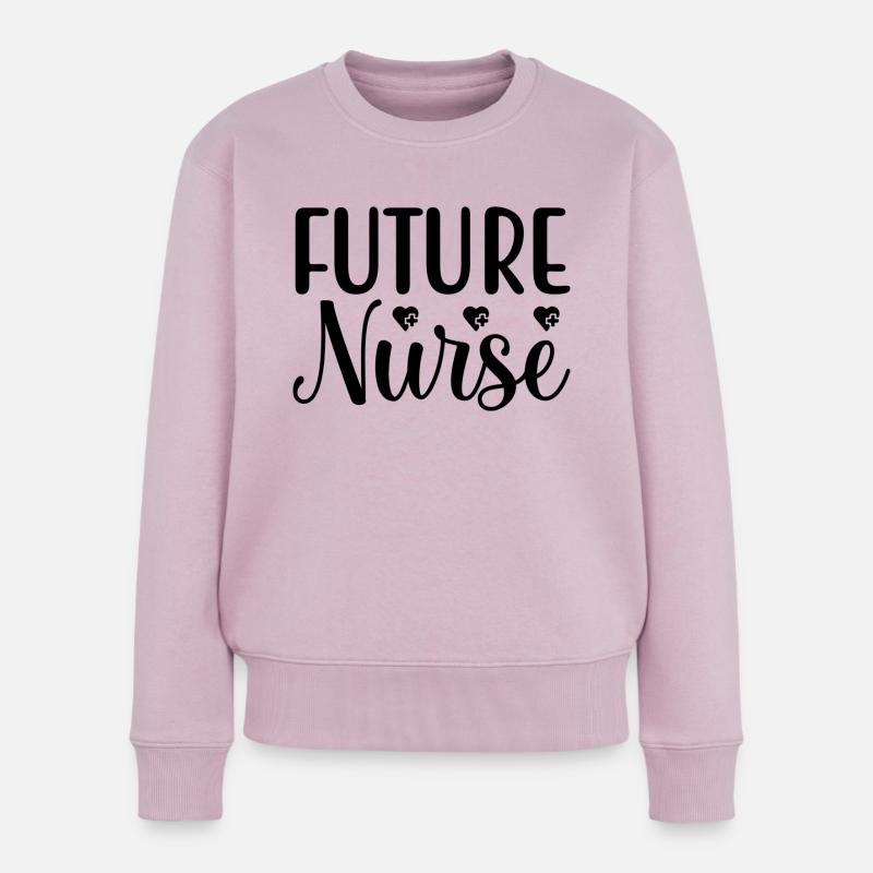 Future Nurse - Frauen Premium Bio Pullover - Altrosa