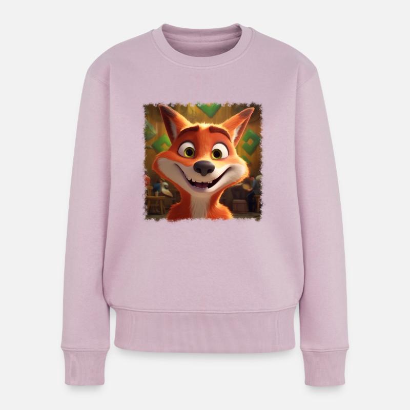 niedlicher Fuchs - Frauen Premium Bio Pullover - Altrosa