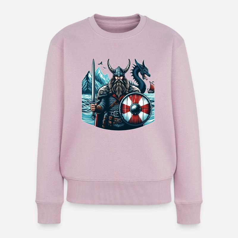 Wikinger-Berserker - Frauen Premium Bio Pullover - Altrosa