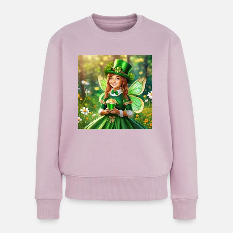 St. Patricks Fee - Frauen Premium Bio Pullover - Altrosa