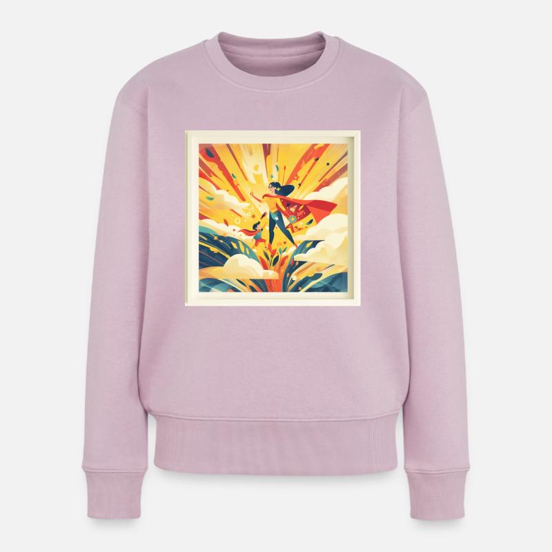 Super Mama - Frauen Premium Bio Pullover - Altrosa