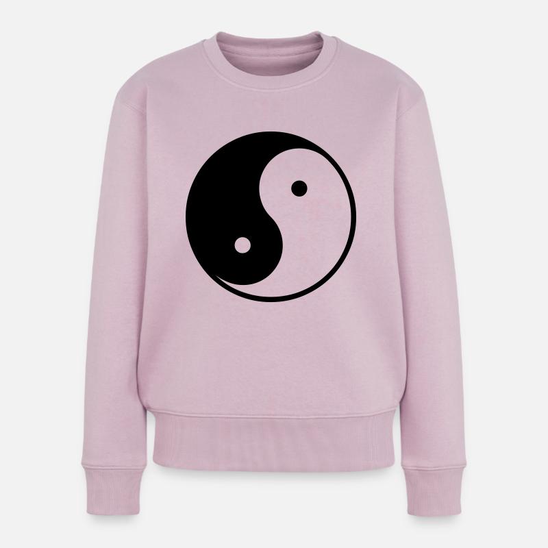 Ying und Yang - Frauen Premium Bio Pullover - Altrosa