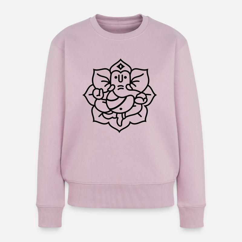 Ganesha Elephant No.02_1c - Pull Premium bio Femme - rose poudré