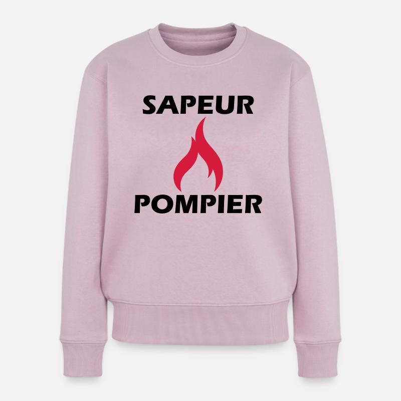 sapeur-pompier - Pull Premium bio Femme - rose poudré