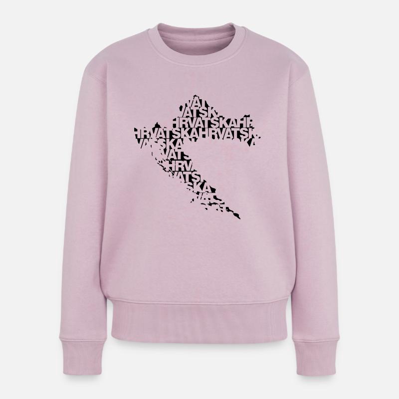 Hrvatska - Frauen Premium Bio Pullover - Altrosa