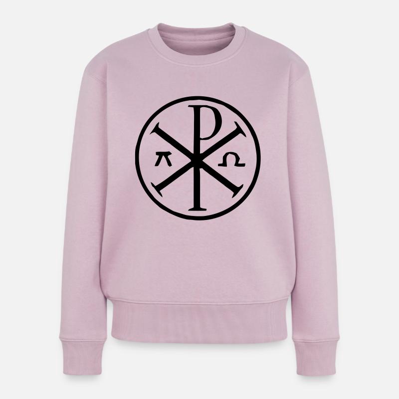 Alpha-Omega - Frauen Premium Bio Pullover - Altrosa