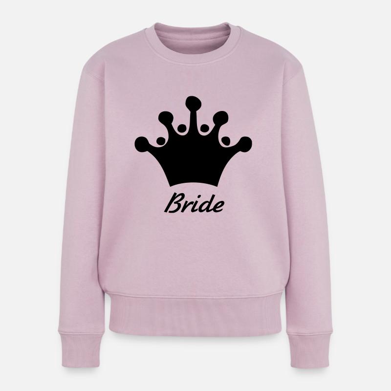 Braut (Hochzeit, Junggesellinnenabschied, - Frauen Premium Bio Pullover - Altrosa