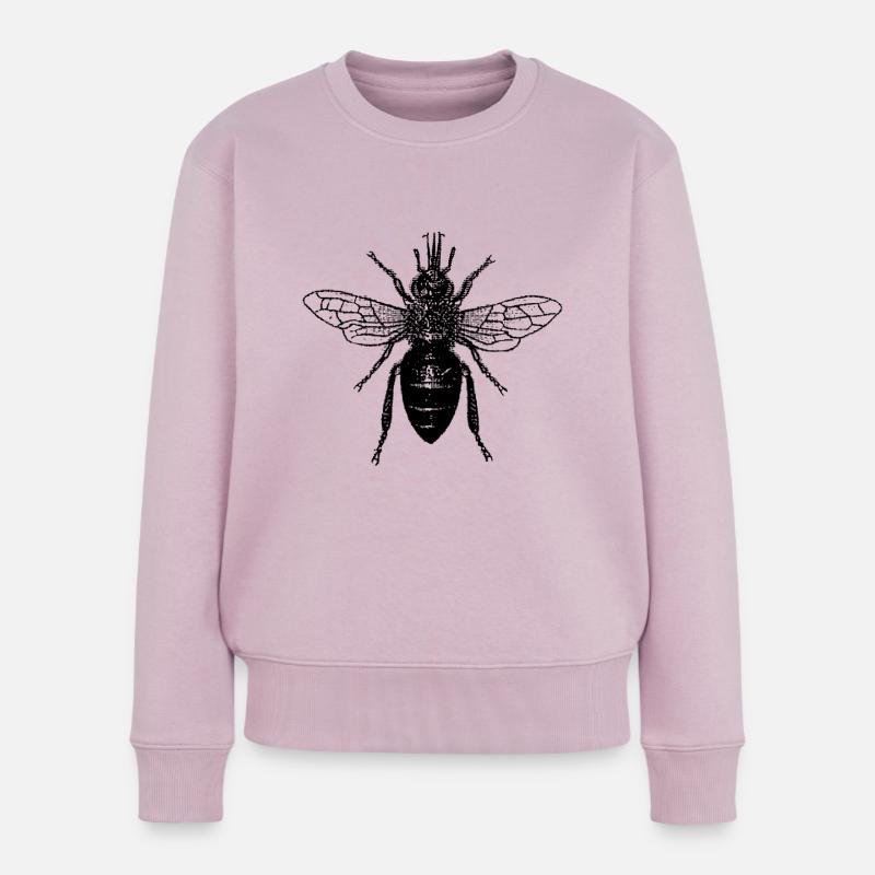 Megabee 011 000 100 - digitale Biene - Frauen Premium Bio Pullover - Altrosa