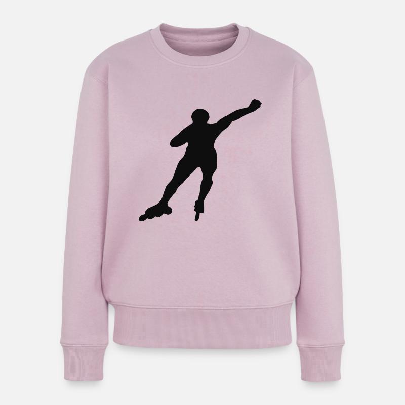 Logo Roller - Pull Premium bio Femme - rose poudré