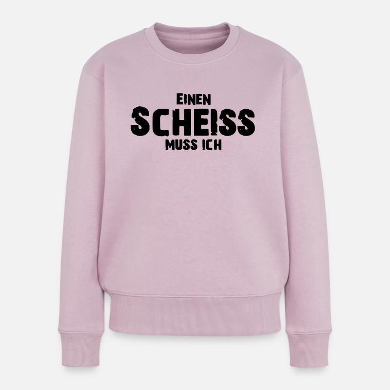 Einen Scheiss muss ich - Frauen Premium Bio Pullover - Altrosa
