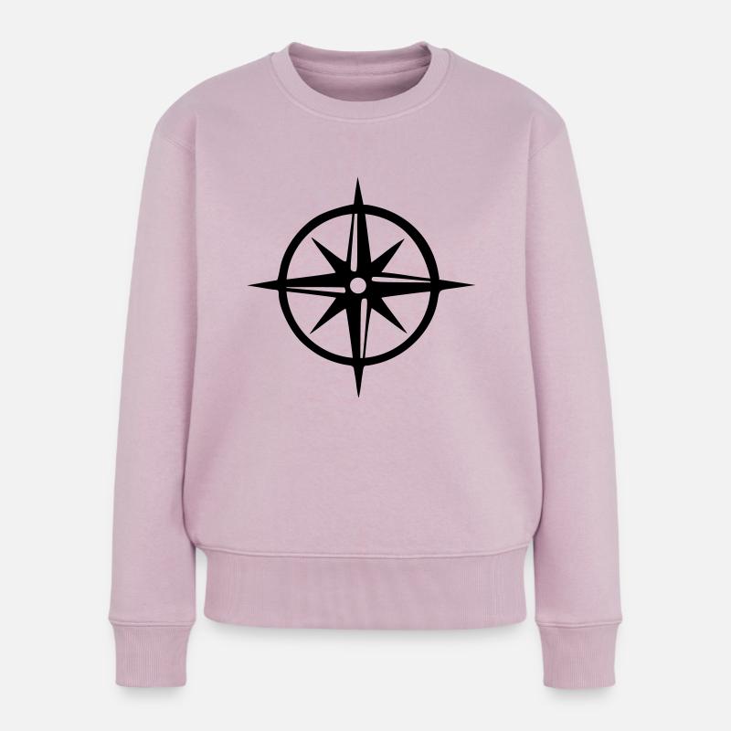 Boussole - Bateau - Pull Premium bio Femme - rose poudré