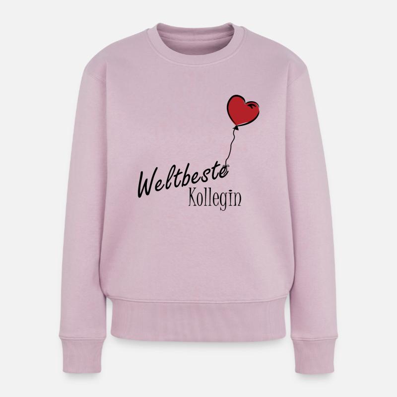 Weltbeste Kollegin - Frauen Premium Bio Pullover - Altrosa