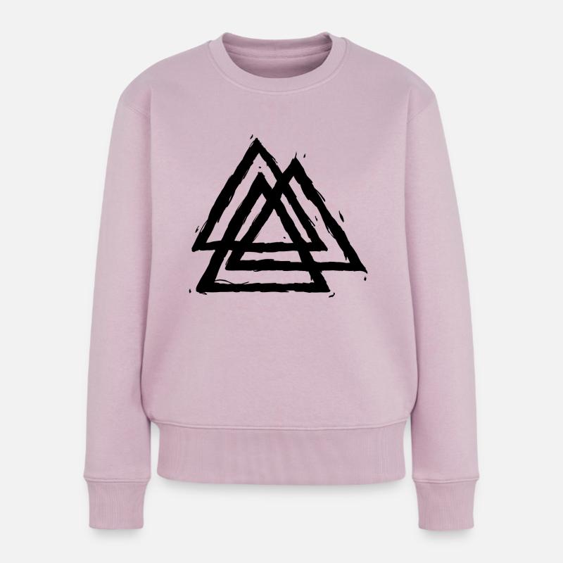 Valkunut Viking "Knoten des Occis" - Frauen Premium Bio Pullover - Altrosa