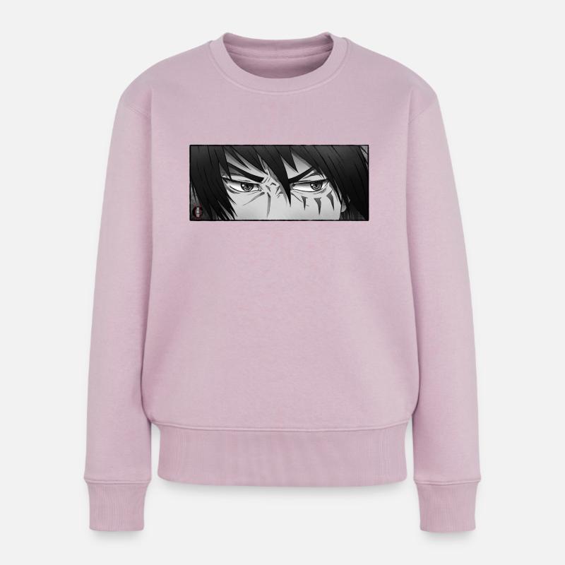 Anime Warrior Eyes - Pull Premium bio Femme - rose poudré
