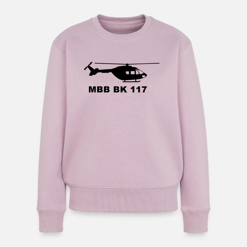 MBB BK 117 Helicopter - Frauen Premium Bio Pullover - Altrosa