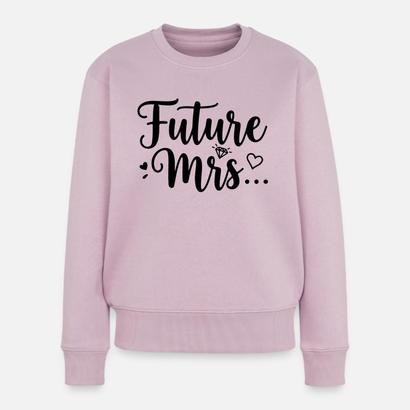 Future Mrs. Ring Bridal Design - Pull Premium bio Femme - rose poudré