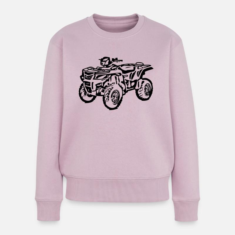 quadkq - Frauen Premium Bio Pullover - Altrosa