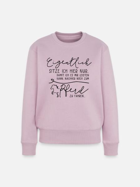 Eigentlich Pferd – Statements mit Tölter - Frauen Premium Bio Pullover - Altrosa