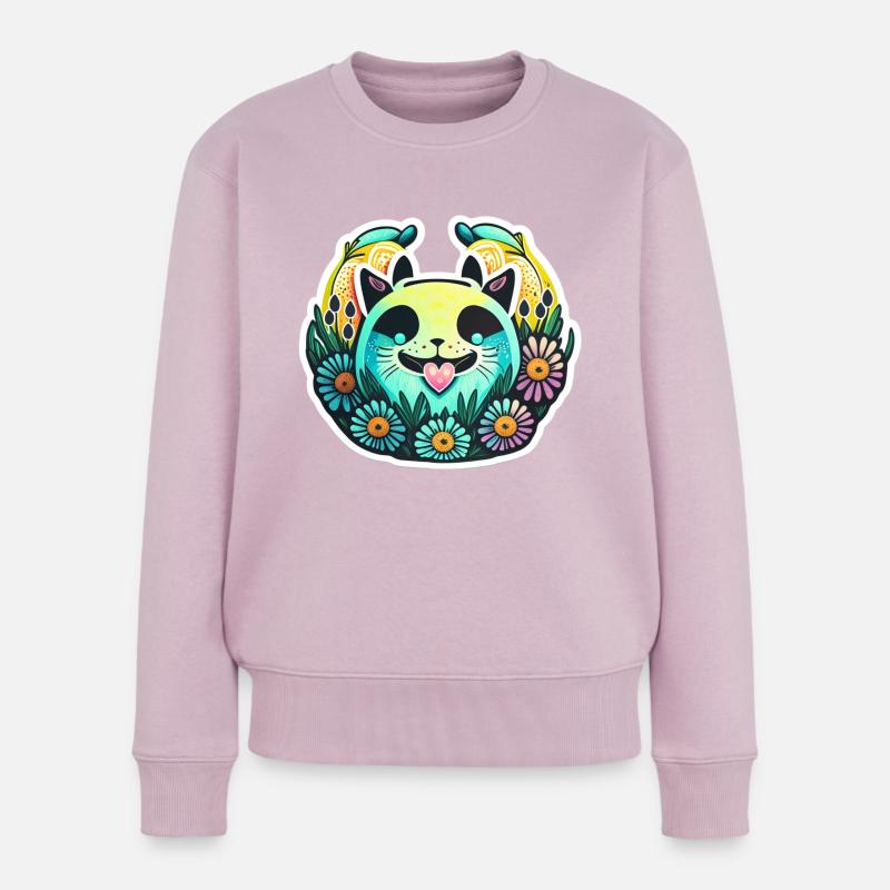 Seehund mag den Frühling - Frauen Premium Bio Pullover - Altrosa