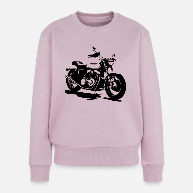MOTO CLASSIQUE - Pull Premium bio Femme - rose poudré