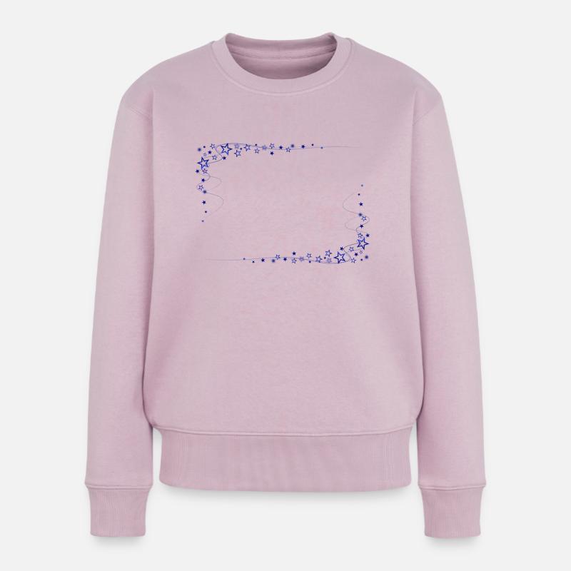 Sternrahmen Blau - Frauen Premium Bio Pullover - Altrosa