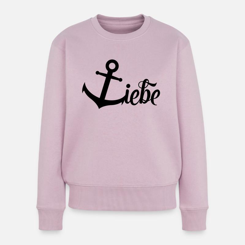 liebe anker - Frauen Premium Bio Pullover - Altrosa