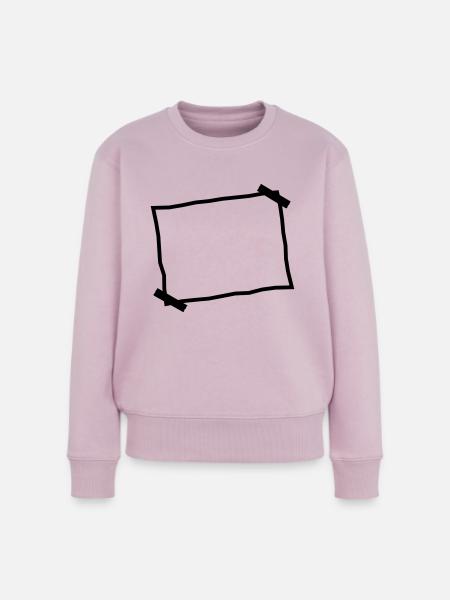 Leerer Zettel Notiz Aufgeklebt - Frauen Premium Bio Pullover - Altrosa