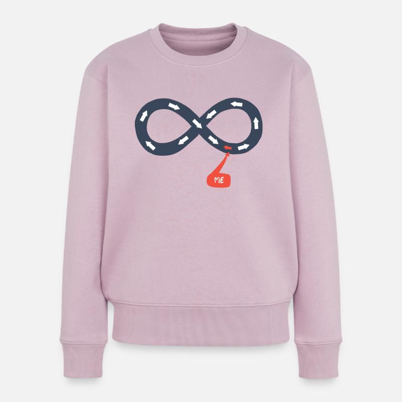 Moi et l'infini, à contre-courant - Pull Premium bio Femme - rose poudré