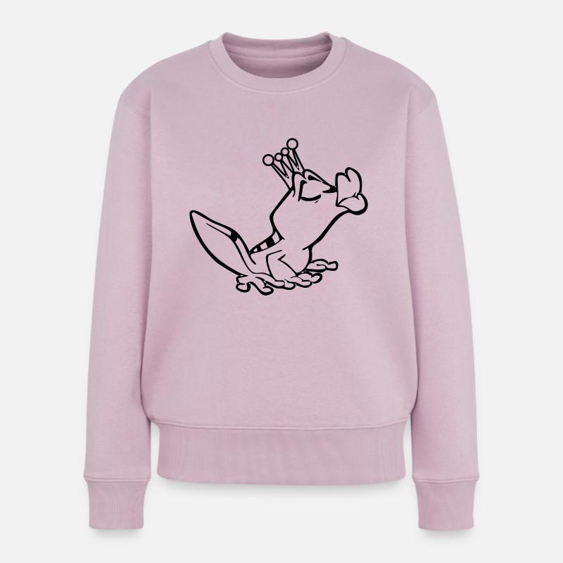 Froschkönig - Frauen Premium Bio Pullover - Altrosa