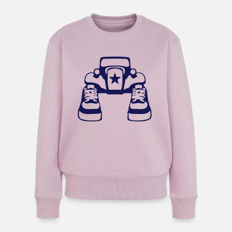 altes auto traktion schuhe 0 - Frauen Premium Bio Pullover - Altrosa