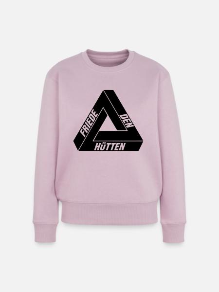 Friede den Hütten - Frauen Premium Bio Pullover - Altrosa